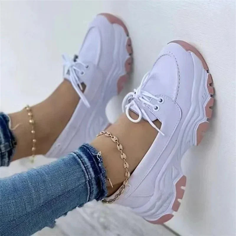 Kvinders Platform Sneakers Casual Åndbar Tekstil 1