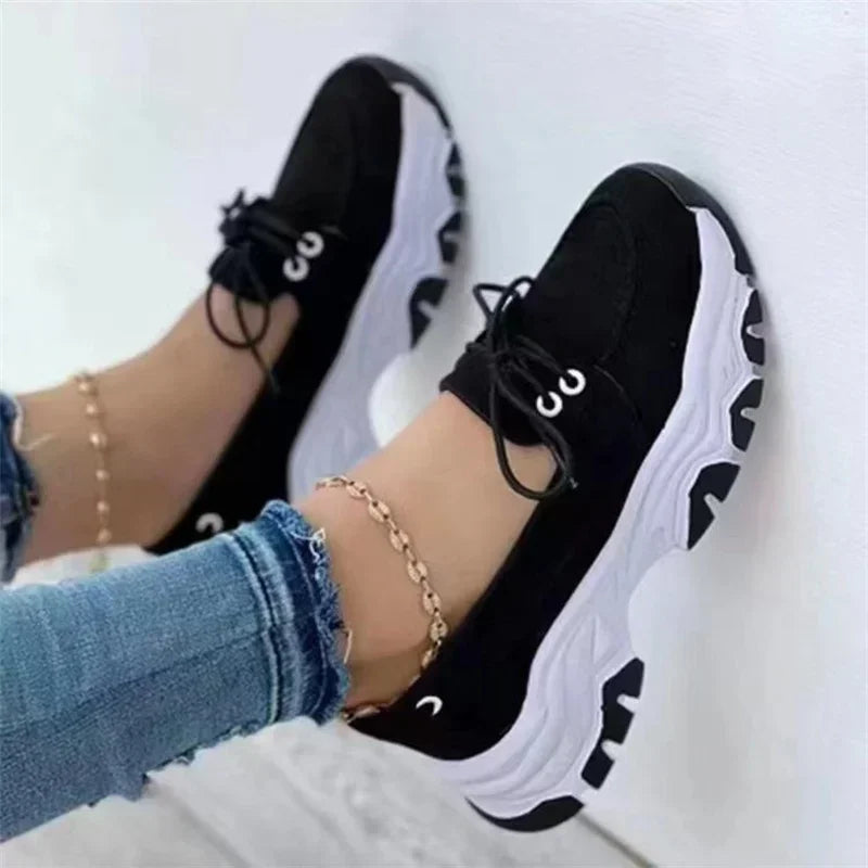 Kvinders Platform Sneakers Casual Åndbar Tekstil 2