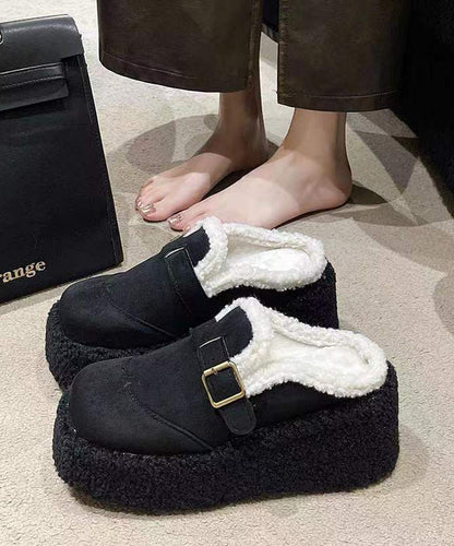 Kvinders Platform Wedge Sko med Uldforing Suede 2