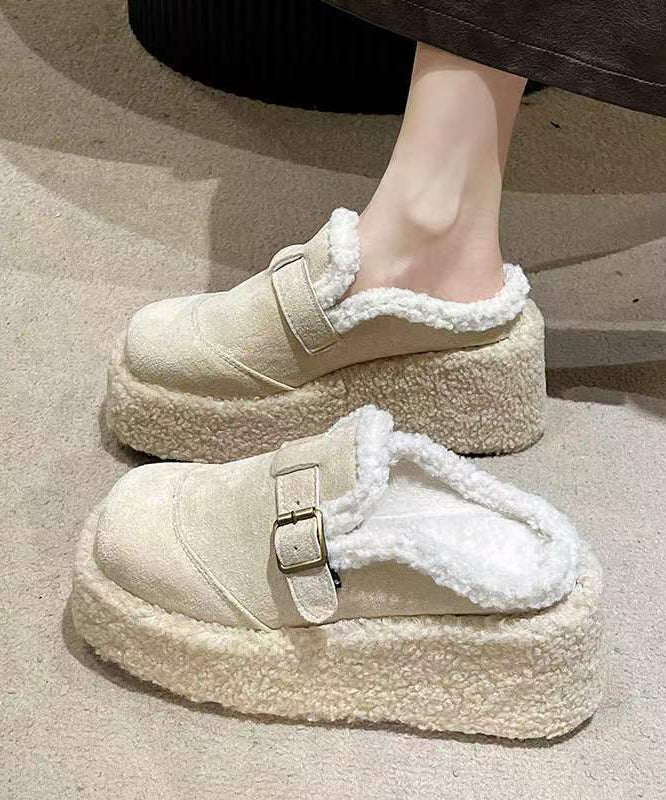 Kvinders Platform Wedge Sko med Uldforing Suede 3