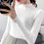 Kvinders Pullover Sweater Mock Neck Strikket 10