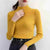Kvinders Pullover Sweater Mock Neck Strikket 12