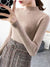 Kvinders Pullover Sweater Mock Neck Strikket 4