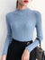 Kvinders Pullover Sweater Mock Neck Strikket 7