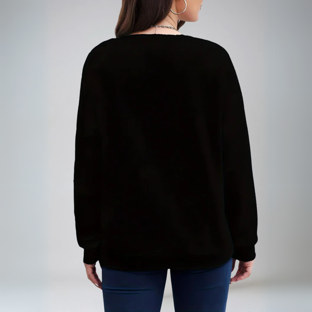 Kvinders Pullover med Hjerte Gradient Design i Blødt Stof 2