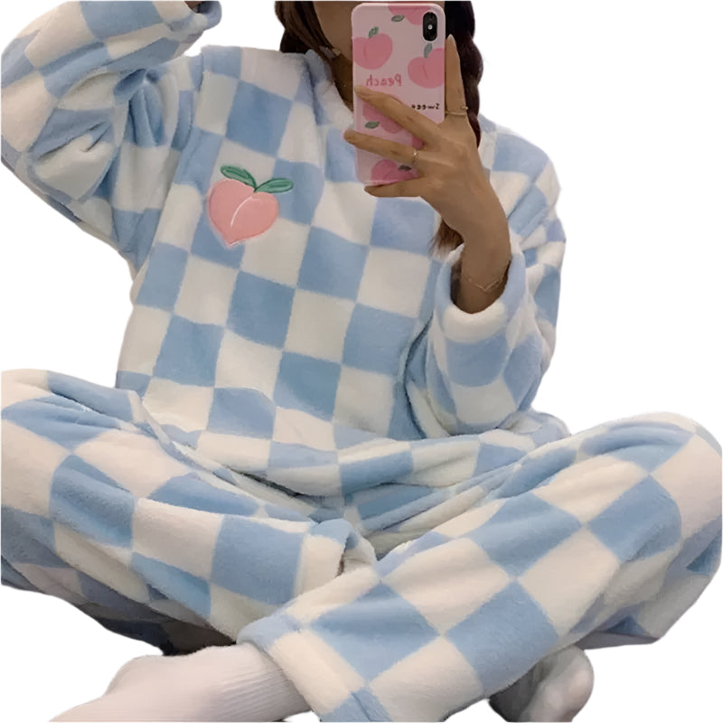 Kvinders Pyjamasæt Blødt Bomuld Komfortabelt Design 0