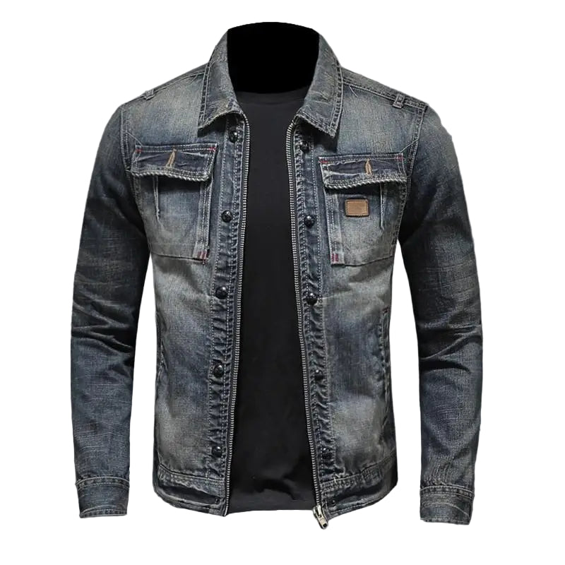 Kvinders Retro Denimjakke 0