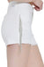 Kvinders Rhinestone Fringe Shorts Høj Talje Hvid 0