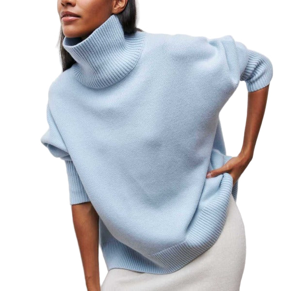Kvinders Rullekrave Pullover Casual Design 0