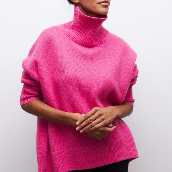 Kvinders Rullekrave Pullover Casual Design 1