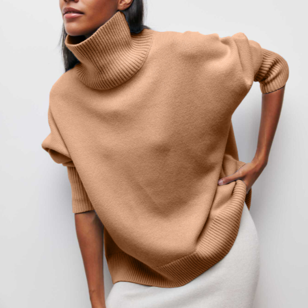 Kvinders Rullekrave Pullover Casual Design 2