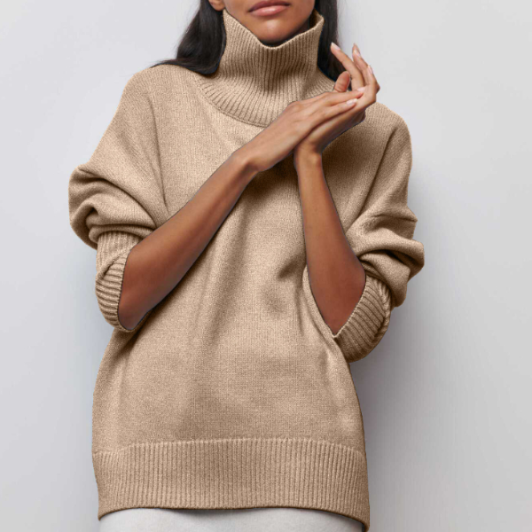 Kvinders Rullekrave Pullover Casual Design 3
