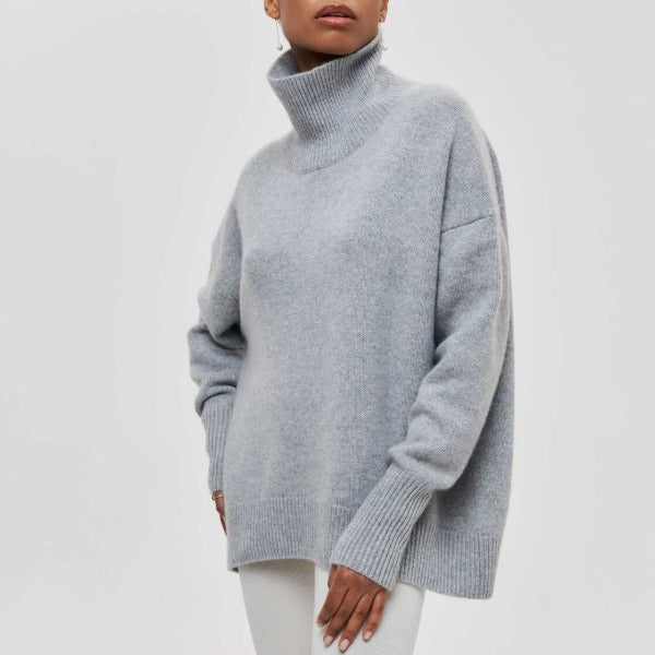 Kvinders Rullekrave Pullover Casual Design 5
