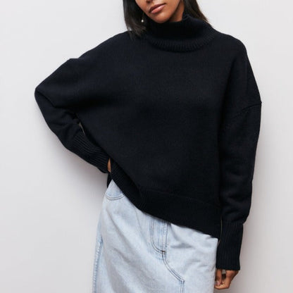 Kvinders Rullekrave Pullover Casual Design 6