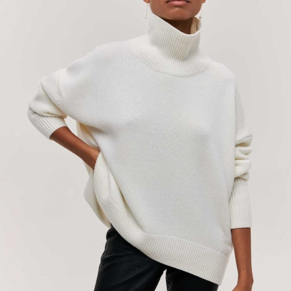 Kvinders Rullekrave Pullover Casual Design 7