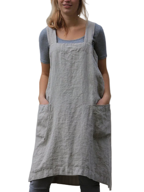 Kvinders Schürzenkleid med Lommer 0