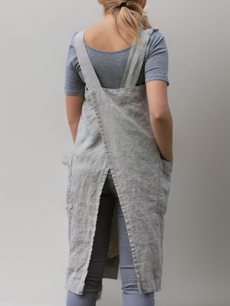 Kvinders Schürzenkleid med Lommer 1