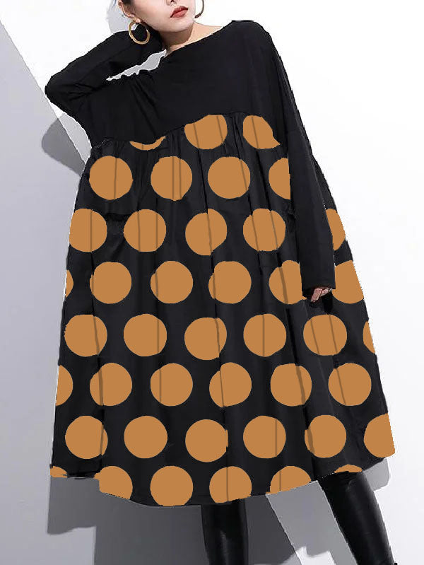 Kvinders Shift Kjole med Høj Talje og Patchwork Detaljer 9