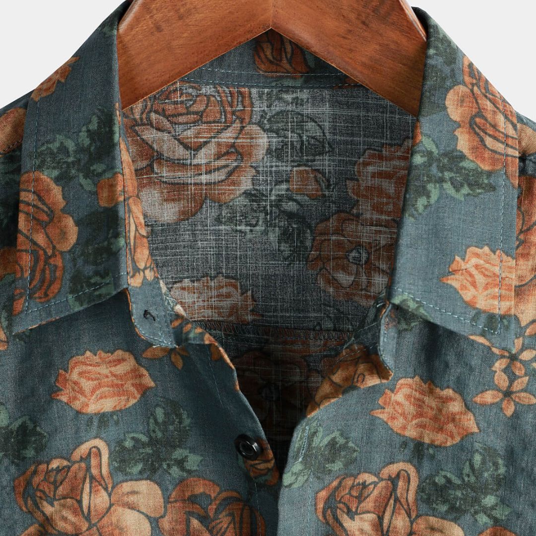 Kvinders Skjorte Vintage Blomstret Letvægt 3