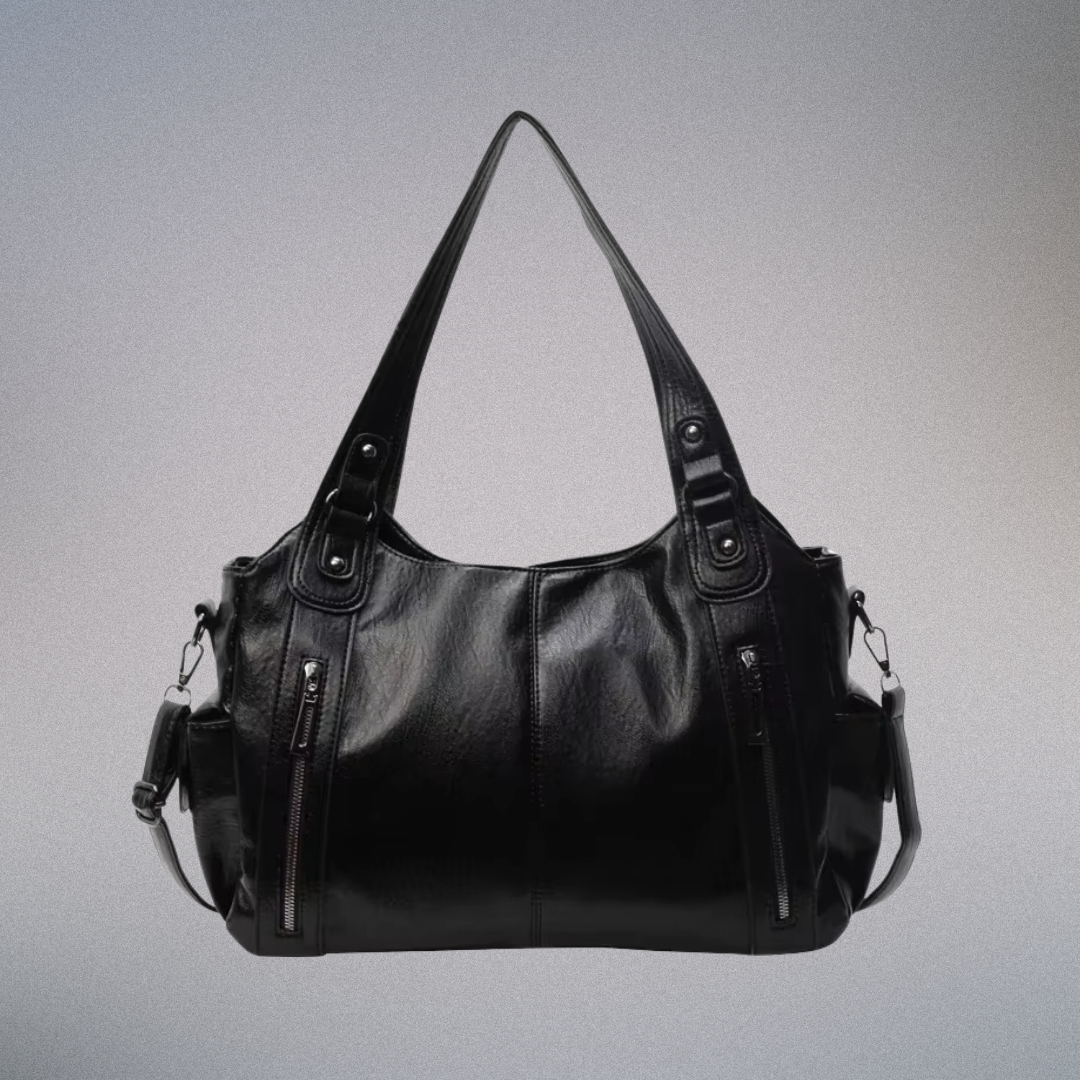 Kvinders Skuldertaske i Vegansk Læder med Metal Accenter 3