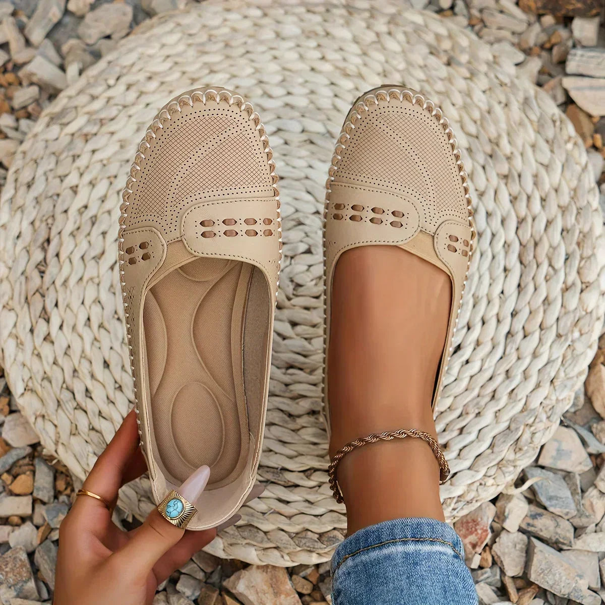 Kvinders Slip-On Sko Casual Stilfuld 0