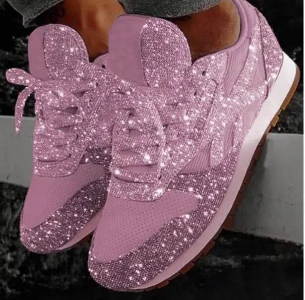 Kvinders Sneaker Med Pailletter Komfortabelt Design 2