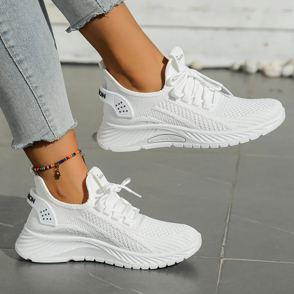 Kvinders Sneakers Casual Mode Fly Weaving 4