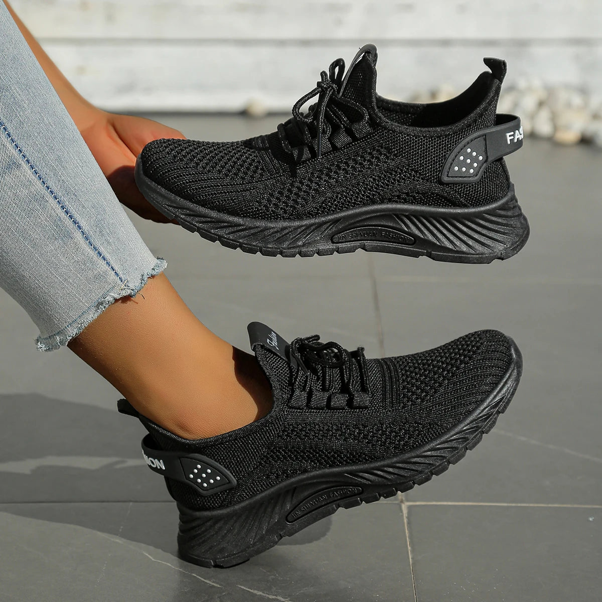 Kvinders Sneakers Casual Mode Fly Weaving 7