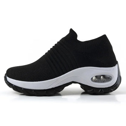 Kvinders Sneakers Platform Åndbart Stof 3