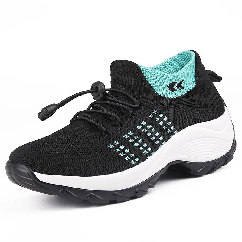 Kvinders Sneakers Platform Åndbart Stof 9