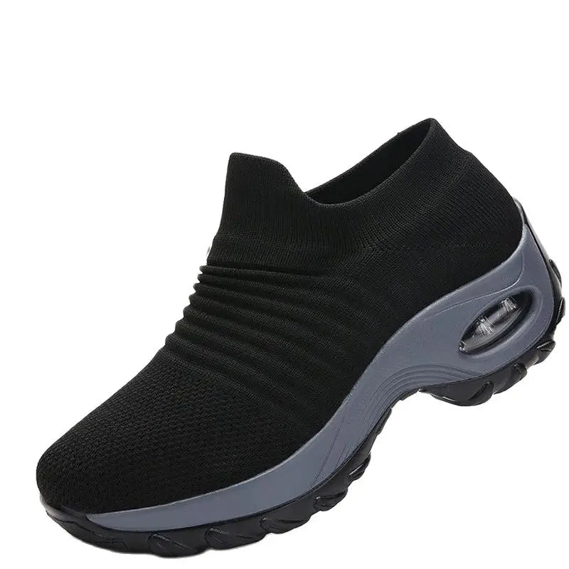 Kvinders Sneakers Platform Åndbart Stof Gummi 2