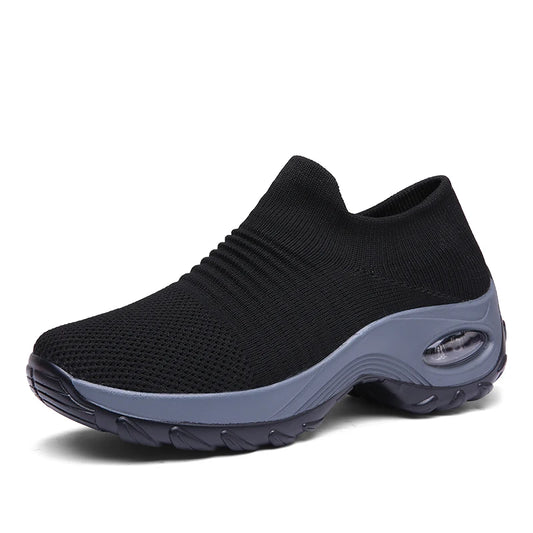 Kvinders Sneakers Sporty Åndbart Stof Gummi Sål 11