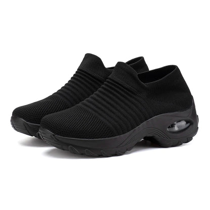 Kvinders Sneakers Sporty Åndbart Stof Gummi Sål 12