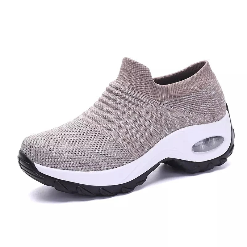 Kvinders Sneakers Sporty Åndbart Stof Gummi Sål 13