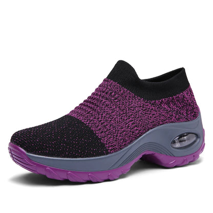 Kvinders Sneakers Sporty Åndbart Stof Gummi Sål 14