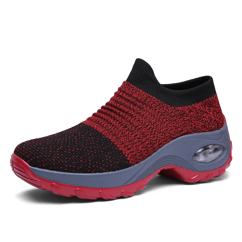 Kvinders Sneakers Sporty Åndbart Stof Gummi Sål 15