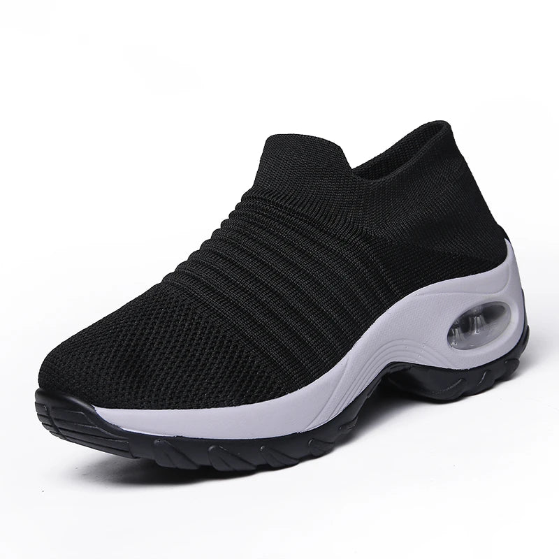 Kvinders Sneakers Sporty Åndbart Stof Gummi Sål 7