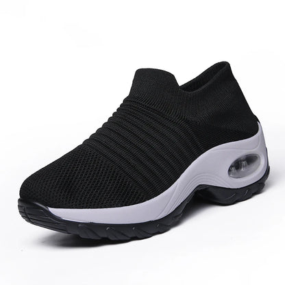 Kvinders Sneakers Sporty Åndbart Stof Gummi Sål 7
