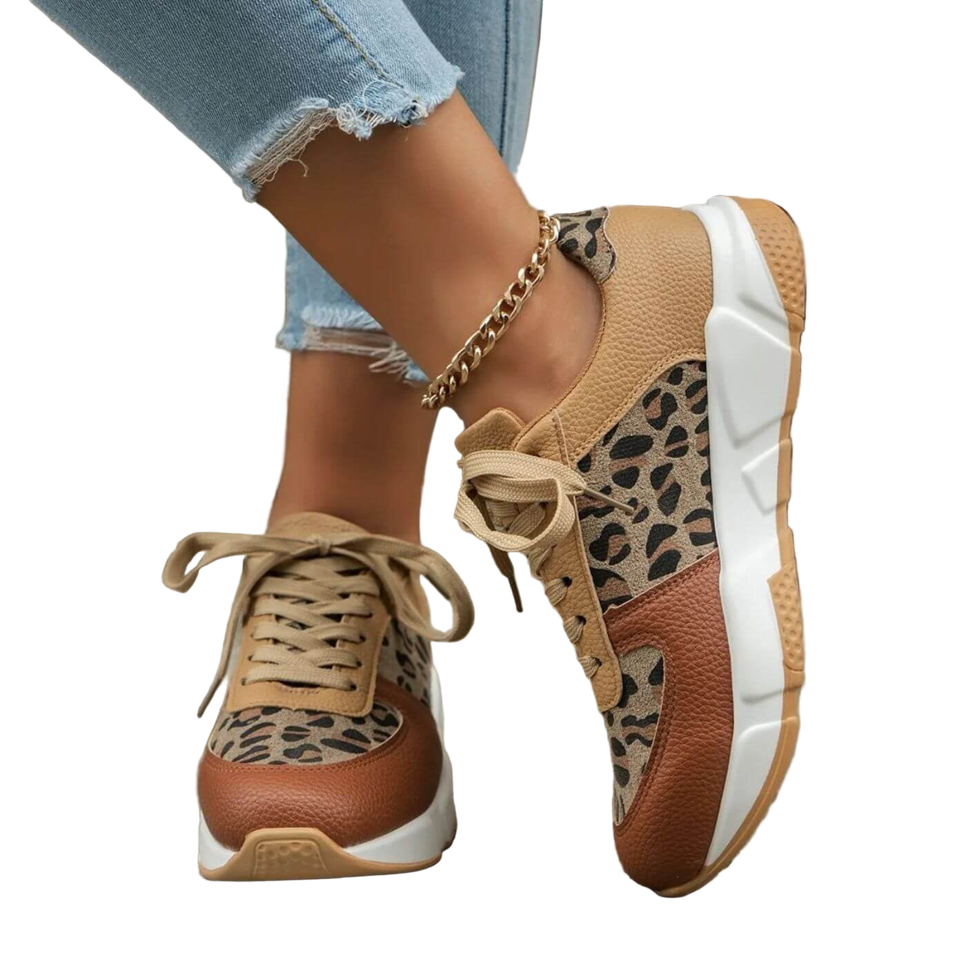 Kvinders Sneakers med Leopardprint 0