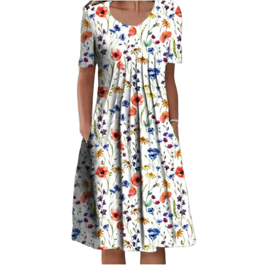 Kvinders Sommerkjole Blomsterdesign 0