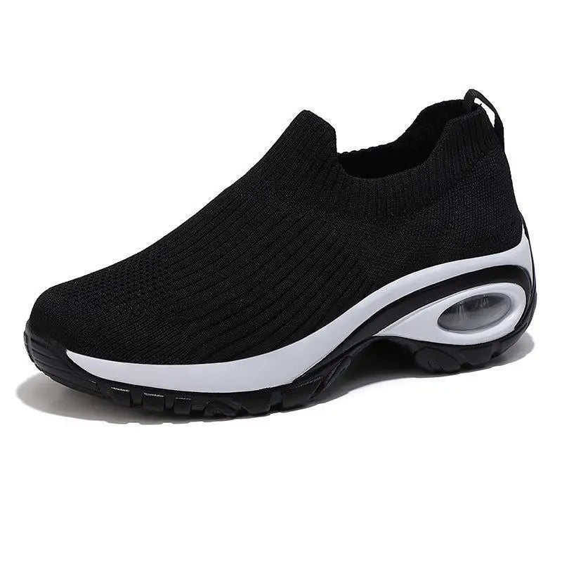 Kvinders Sport Sneakers Wedge Platform Åndbar Tekstil 4