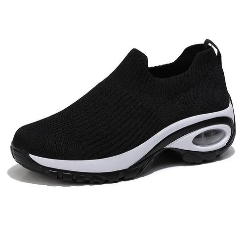 Kvinders Sport Sneakers Wedge Platform Åndbar Tekstil 4