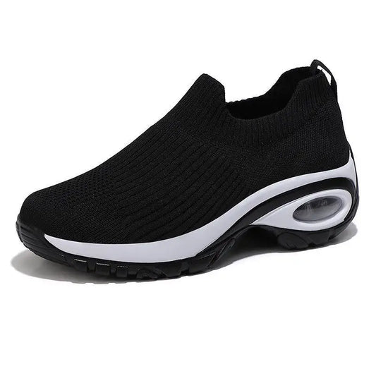 Kvinders Sport Sneakers Wedge Platform Åndbar Tekstil 4
