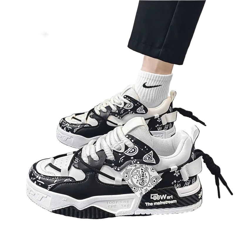 Kvinders Sporty Sneakers Grafisk Design 0