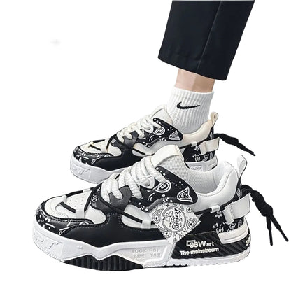 Kvinders Sporty Sneakers Grafisk Design 0