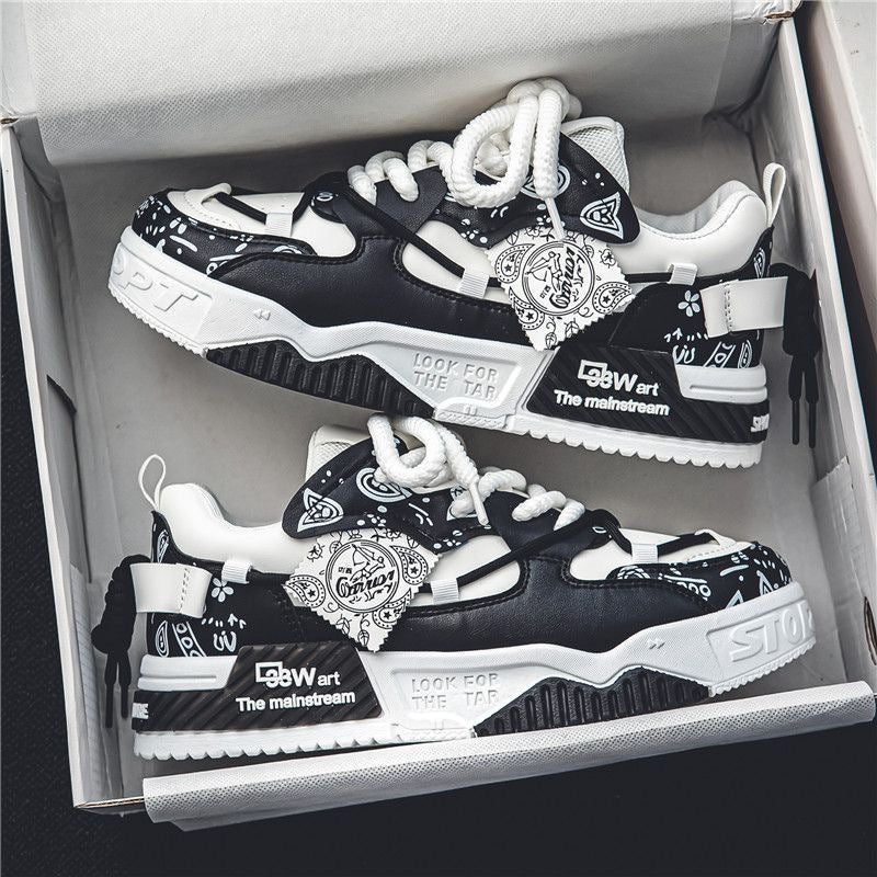 Kvinders Sporty Sneakers Grafisk Design 4