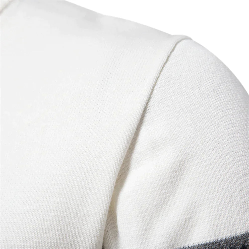 Kvinders Strikket Sweater Retro Mønster Halv Lynlås 2