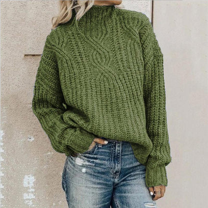 Kvinders Strikket Sweater Rund Hals 1