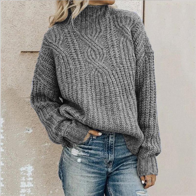 Kvinders Strikket Sweater Rund Hals 2