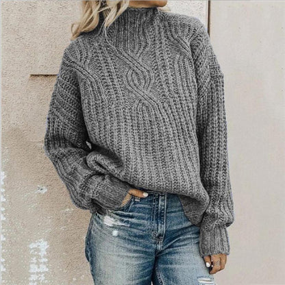 Kvinders Strikket Sweater Rund Hals 2